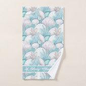 Küstengewässer- und Korallenmuster#3 ID1009 Badhandtuch Set (Handtuch)