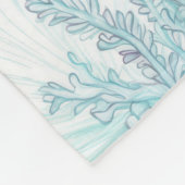 Küstengewässer- und Korallenmuster#3 ID1009 Fleecedecke (Ecke)