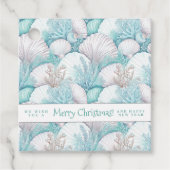 Küstengewässer- und Korallenmuster#3 ID1009 Geschenkanhänger (Vorderseite)