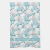 Küstengewässer- und Korallenmuster#3 ID1009 Geschirrtuch (Vertikal)