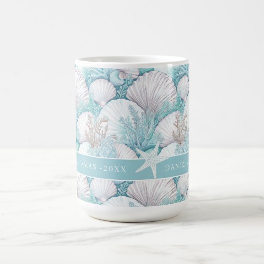 Küstengewässer- und Korallenmuster#3 ID1009 Kaffeetasse (Mittel)