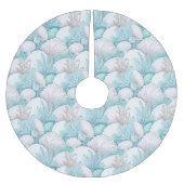 Küstengewässer- und Korallenmuster#3 ID1009 Polyester Weihnachtsbaumdecke (Vorderseite)