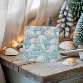 Küstengewässer- und Korallenmuster#3 ID1009 Rechteckiger Pappuntersetzer