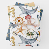 Küstengewässer, Wasserstraßen Geschenkpapier Set (Beispiel)