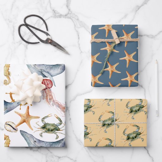 Küstengewässer, Wasserstraßen Geschenkpapier Set (Vorderseite)