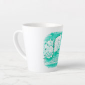 Küstengewässerfarbe aquamarine Muschelstäbchen Milchtasse (Linke Ecke)