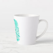 Küstengewässerfarbe aquamarine Muschelstäbchen Milchtasse (Rechts)