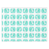 Küstengewässerfarbe aquamarine Muschelstäbchen Tischdecke (Vorderseite (Horizontal))