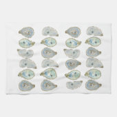 Küstengewässerfarbe Oyster Muster Geschirrtuch (Horizontal)