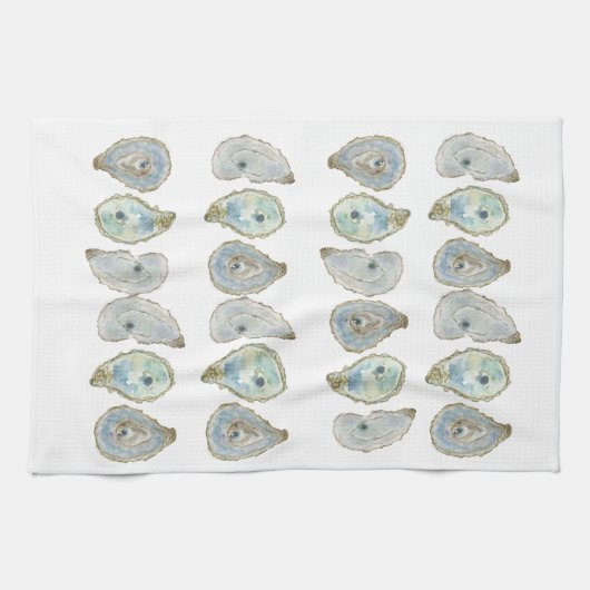 Küstengewässerfarbe Oyster Muster Geschirrtuch (Horizontal)