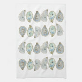 Küstengewässerfarbe Oyster Muster Geschirrtuch (Vertikal)