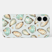 Küstengewässerfarbe Oyster & Perlmuster Case-Mate iPhone Hülle (Rückseite (Horizontal))