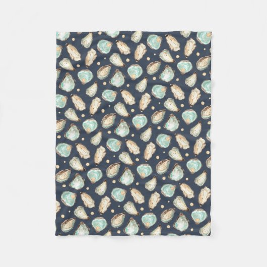 Küstengewässerfarbe Oyster & Perlmuster Fleecedecke (Vorderseite)