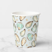 Küstengewässerfarbe Oyster & Perlmuster Pappbecher (Vorderseite)