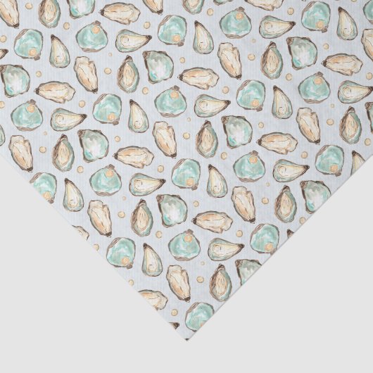 Küstengewässerfarbe Oyster & Perlmuster Seidenpapier (Ausschnitt)