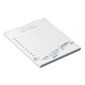 Küstengewässerfarben Fisch Personalisiert, mit Vor Notizblock (angewinkelt)