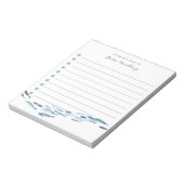 Küstengewässerfarben Fisch Personalisiert, mit Vor Notizblock (Rotiert)