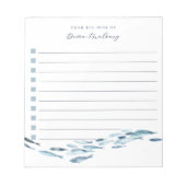 Küstengewässerfarben Fisch Personalisiert, mit Vor Notizblock (Vorderseite)