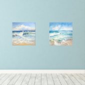 Küstengewässerfarben - Meeresgebiete Bilderwand Sets (Holzboden)