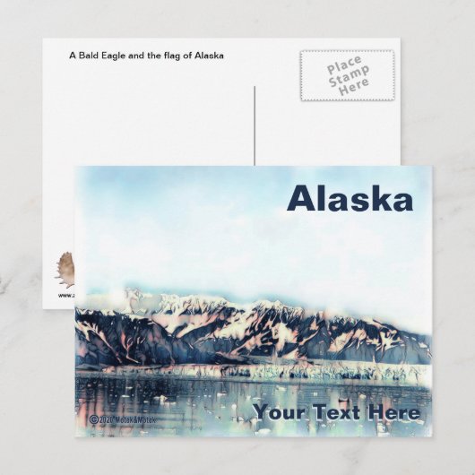 Küstengletscher Postkarte (Vorne/Hinten)