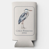 Küstengraureiher-Vogel personalisiert Selters Dosenkühler (Rückseite)