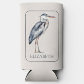 Küstengraureiher-Vogel personalisiert Selters Dosenkühler (Vorderseite)