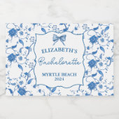 Küstengroßmutter Personalisiert Bachelorette Mini Schaumweinetikett (Einzelnes Label)