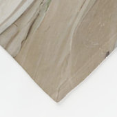 Küstengrün Beige Abstrakte Wellen Fleecedecke (Ecke)