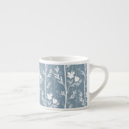 Küstengrün Botanische Stille Florale Silhouette Espressotasse