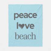 Küstengrün Frieden Liebe Strand Leben Modern Grafi Fleecedecke (Vorderseite)