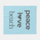 Küstengrün Frieden Liebe Strand Leben Modern Grafi Fleecedecke (Vorderseite (Horizontal))