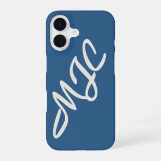 Küstengrün mit individuellem Monogramm iPhone 16 Hülle