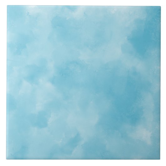 Küstengrün Modern Aquarell Fliese (Vorderseite)