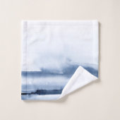 Küstengrün-Wasserfarbe-Ozeanwelle Badhandtuch Set (Waschlappen)