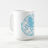 Küstengrüner Kragenkrake 2 Kaffeetasse (Vorderseite Links)