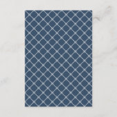 Küstenhochzeit Dusty Blue Monogramm Empfang Begleitkarte (Rückseite)