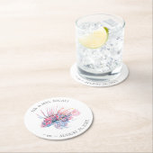 Küstenhochzeit Runder Pappuntersetzer (Vor Ort)