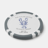 Küstenhummer-Hochzeitsprobedinner-Aufkleber Pokerchips (Einzeln)
