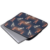 Küstenhummer-Muster – Nautisches Meeresfrüchte-Som Laptopschutzhülle (Vorne Knopf)