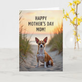 Küstenhund Muttertagskarte Karte (Gelbe Blume)