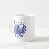 Küstenindigo Seebad Octopus-Tasse Kaffeetasse (Vorderseite Links)
