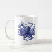 Küstenindigo Seebad Octopus-Tasse Kaffeetasse (Links)
