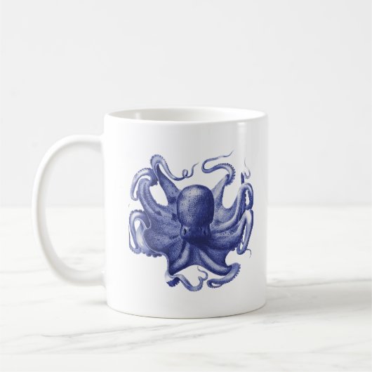 Küstenindigo Seebad Octopus-Tasse Kaffeetasse (Links)