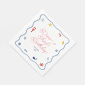 Küstenjunge zum Geburtstag Serviette (Ecke)