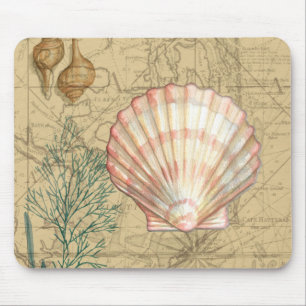 Küstenkarten-Collage Mousepad