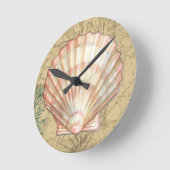 Küstenkarten-Collage Runde Wanduhr (Winkel)