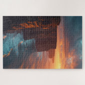 Küstenklippen-Sonnenuntergangs-Puzzle Puzzle (Horizontal)