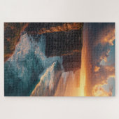 Küstenklippen-Sonnenuntergangs-Puzzle Puzzle (Horizontal)