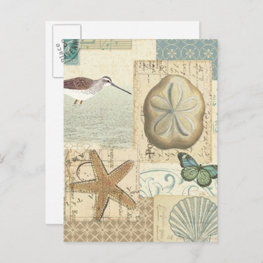 Küstenkollage Postkarte (Vorne/Hinten)