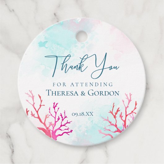 Küstenkorallenriff Geschenkanhänger (Vorderseite)